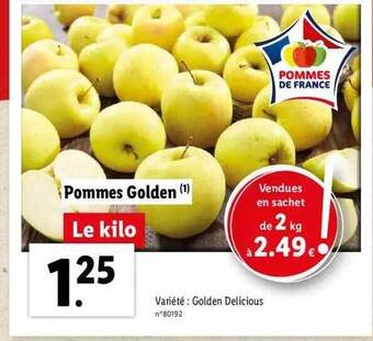 Lidl Pommes golden offre