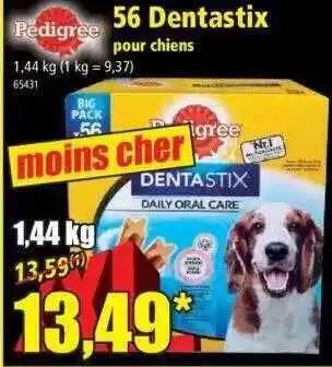 Norma 56 dentastix pour chiens pedigree offre