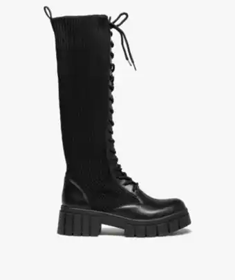 Bottes femme à semelle crantée et tige en maille vue1 - gemo (casual) - gemo
