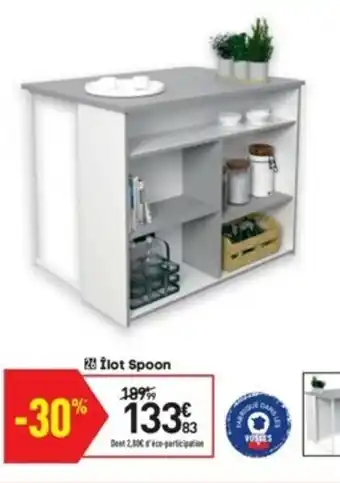 Conforama Îlot Spoon offre