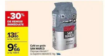 Carrefour Café en grain san marco offre