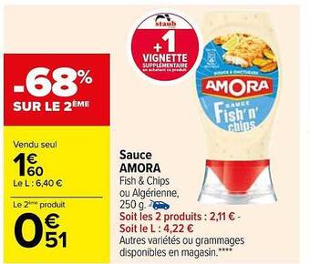 Carrefour Sauce amora offre