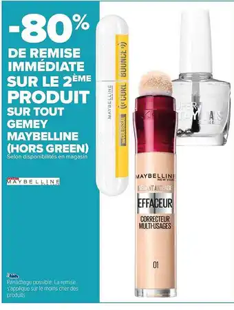 Carrefour Gemey maybelline offre