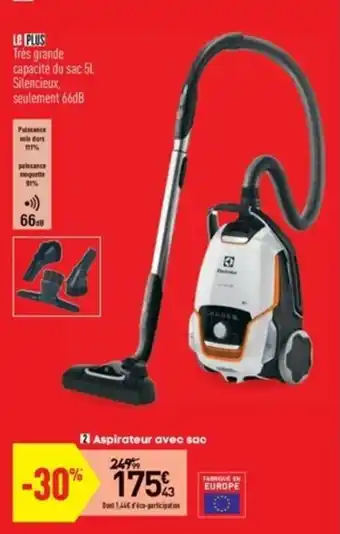 Aspirateur avec sac
