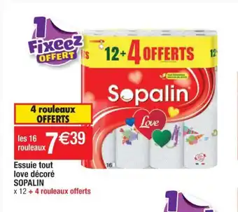 Cora x Carrefour Essuie Tout Love Décoré Sopalin offre