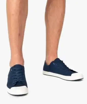 Gémo Baskets homme en toile unie à lacets et bout renforcé vue1 - gemo 4g homme - gemo offre