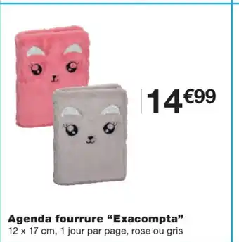 Monoprix Agenda fourrure "Exacompta" offre