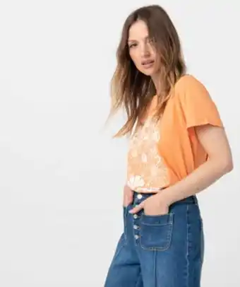 Gémo Tee-shirt femme à manches courtes avec motif hippie vue1 - gemo(femme pap) - gemo offre