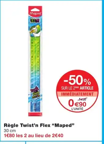 Monoprix Règle Twist'n Flex "Maped" offre