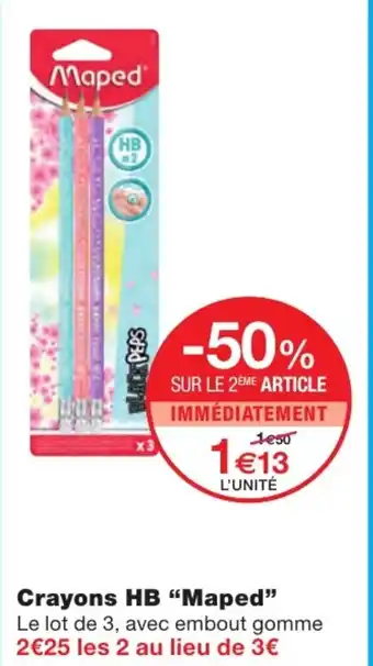 Monoprix Crayons HB offre