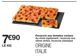 Monoprix Focaccia aux tomates cerises offre