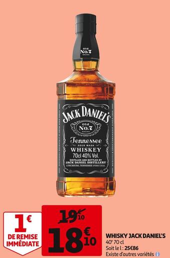 Auchan Jack daniel's whisky offre