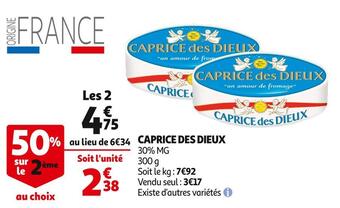Auchan Caprice des dieux caprice des dieux offre