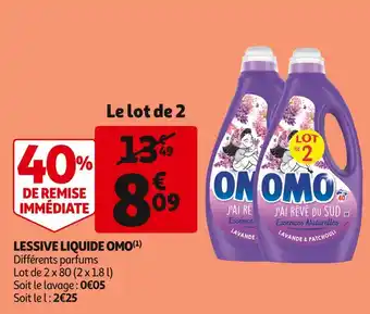 Auchan Omo lessive liquide offre