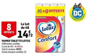 Auchan Lotus papier toilette offre