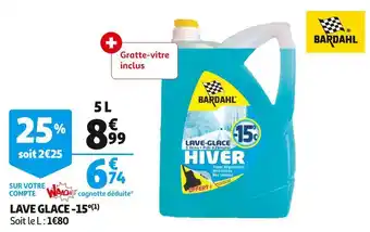 Auchan Bardahl lave glace -15° offre