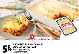 Auchan Auchan lasagnes à la bolognaise le traiteur offre