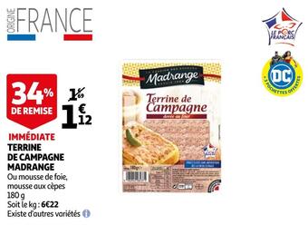 Auchan Madrange terrine de campagne offre