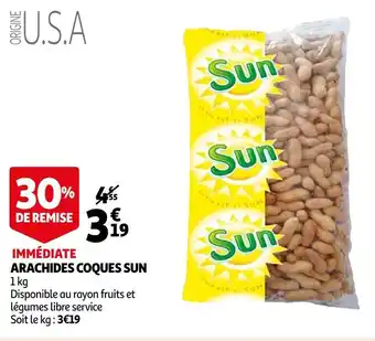 Auchan Sun arachides coques offre