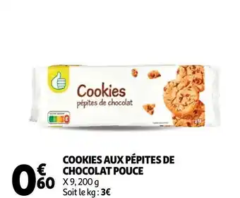 Auchan Cookies aux pépites de chocolat pouce offre