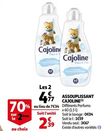 Auchan Cajoline assouplissant offre
