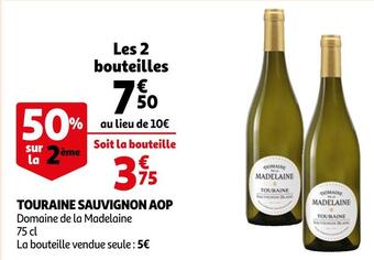 Auchan Touraine sauvignon aop offre