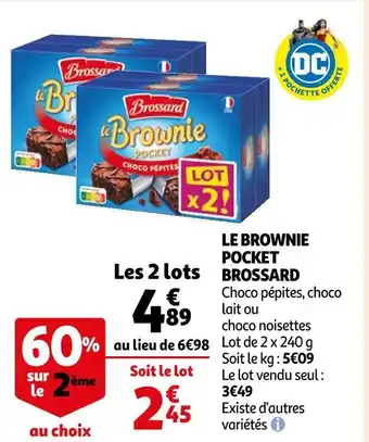 Auchan Brossard le brownie pocket offre