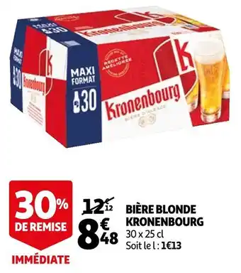 Auchan Kronenbourg bière blonde offre