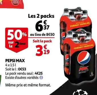 Auchan Pepsi max pepsi max offre