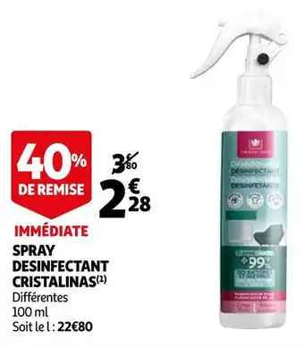 Auchan Spray desinfectant cristalinas offre