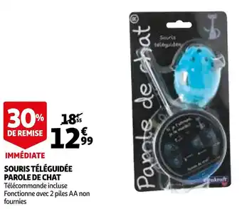 Auchan Souris téléguidée parole de chat offre