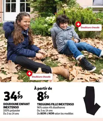 Auchan In extenso doudoune enfant ou tregging fille offre