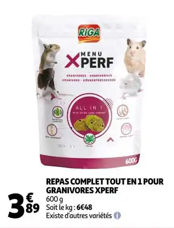 Auchan Riga repas complet tout en 1 pour granivores xperf offre