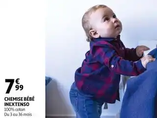Auchan In extenso chemise bébé offre