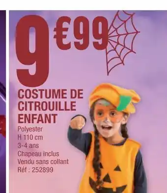 La Foir'Fouille Costume citrouille enfant offre