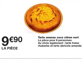 Monoprix Tarte ananas coco citron vert offre