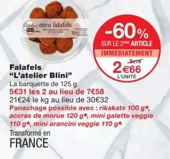 Monoprix Falafels "L'atelier Blini" offre