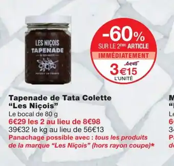 Monoprix Tapenade de Tata Colette offre