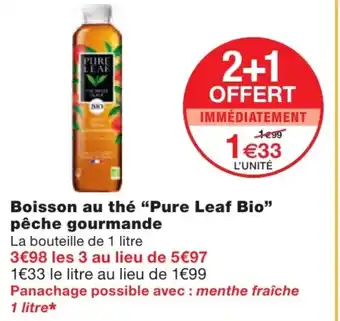 Monoprix Boisson au thé "pure leaf bio" pêche gourmande offre
