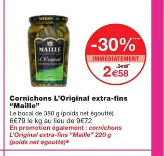 Monoprix Cornichons l'original extra-fins "maille" offre