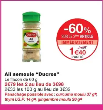 Ail semoule "ducros'