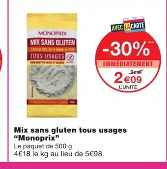 Monoprix Mix sans gluten tous usages "monoprix" offre
