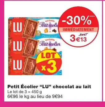 Monoprix Petit écolier "lu" chocolat au lait offre