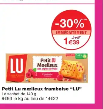 Monoprix Petit lu mœlleux framboise "lu" offre