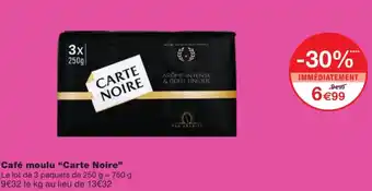 Monoprix Café moulu "carte noire" offre
