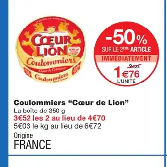 Monoprix Coulommiers "cœur de lion" offre