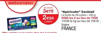 Monoprix "Apéricube" cocktail offre