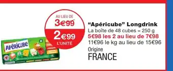Monoprix "Apéricube" longdrink offre