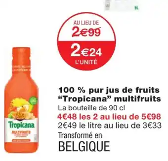 Monoprix 100 % pur jus de fruits "tropicana" multifruits offre