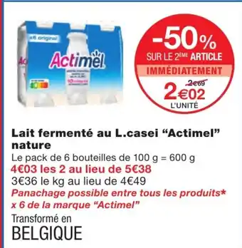 Monoprix Lait fermenté au l.casei "actimel" nature offre